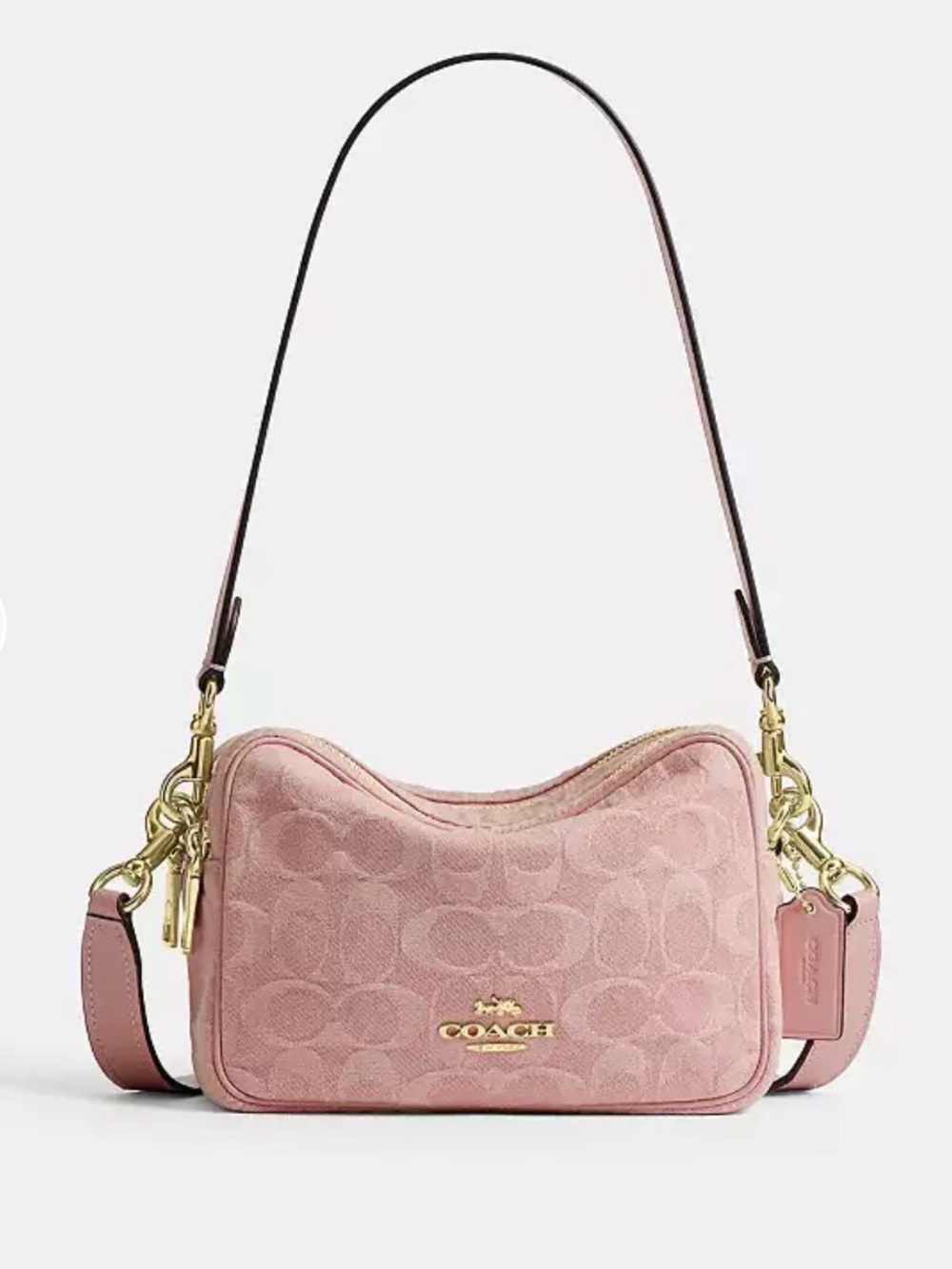 Coach Mini Carey Pink Denim Crossbody Bag May 2026